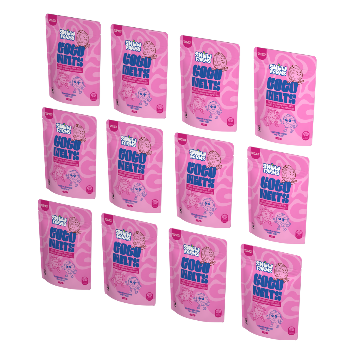 CocoMelts - Strawberry and Blueberry 12 Pack
